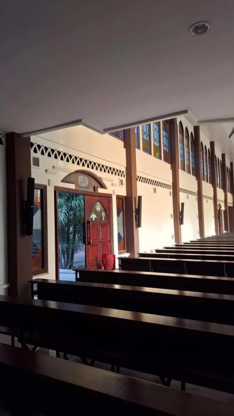 The worship space after the work was completed.